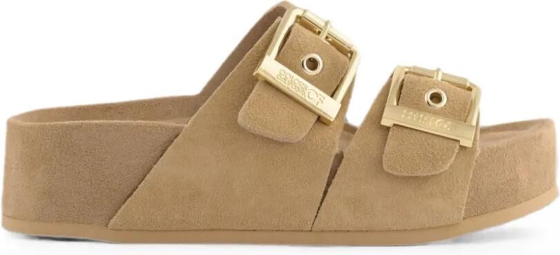 Colors Of California Dune sandalen met gespsluiting Beige
