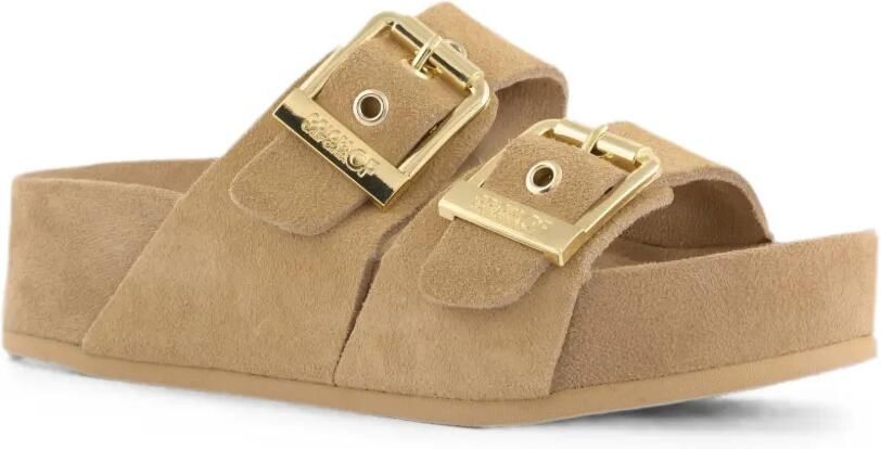 Colors Of California Dune sandalen met gespsluiting Beige - Foto 3