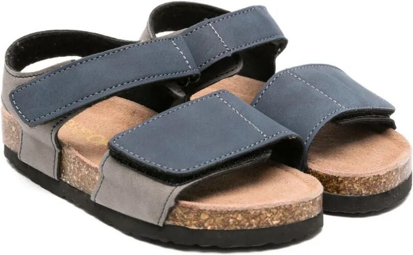 Colors Of California Sandalen met dubbele bandjes en kurk Blauw
