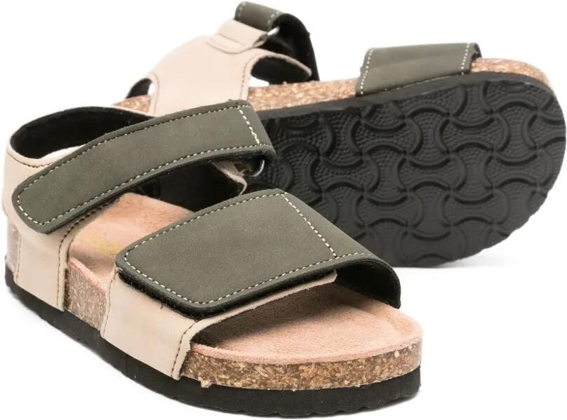 Colors Of California Sandalen met dubbele bandjes en kurk Groen - Foto 3