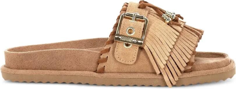 Colors Of California Sandalen met franje en gespsluiting Bruin