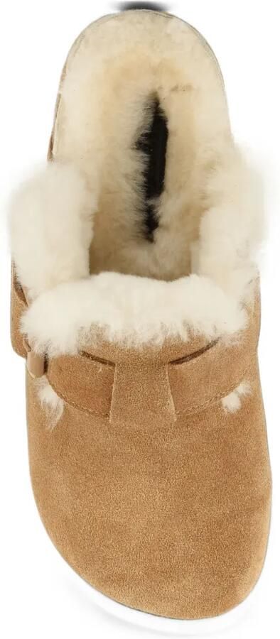 Colors Of California Slofi buckle-strap shearling-lined mules Beige - Foto 3