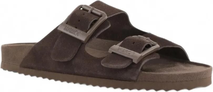 Colors Of California Slofi platte sandalen met gespsluiting Bruin - Foto 3