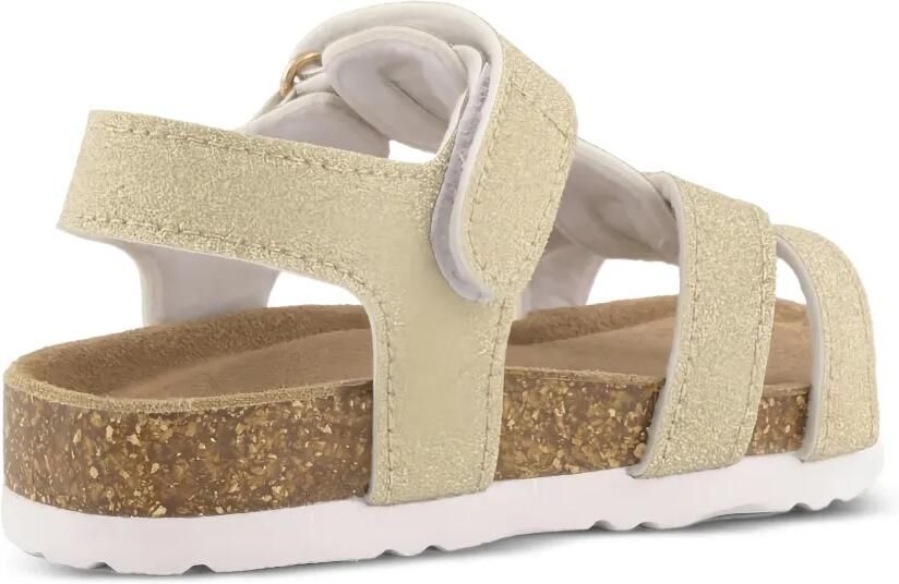 Colors Of California Slofik sandalen met klittenband en glitter Goud - Foto 2