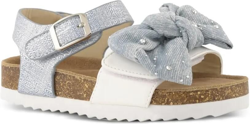 Colors Of California Slofik sandalen met strikdetail en open neus Wit