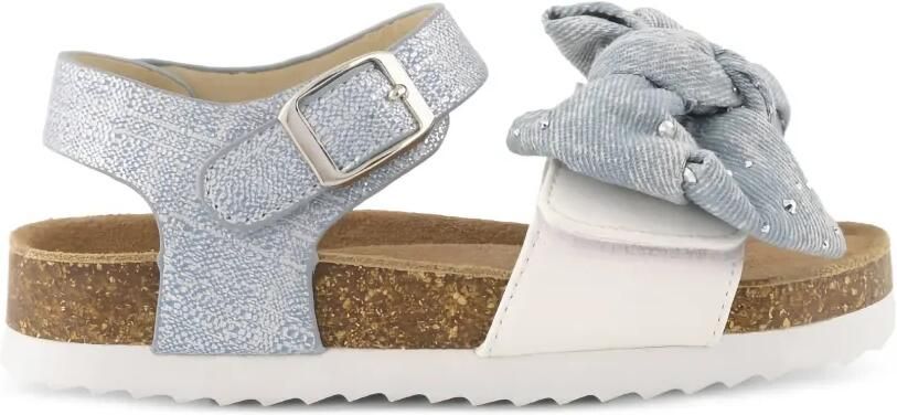 Colors Of California Slofik sandalen met strikdetail en open neus Wit - Foto 3