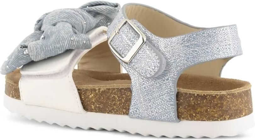Colors Of California Slofik sandalen met strikdetail en open neus Wit - Foto 2