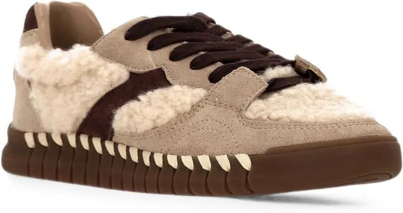 Colors Of California Tahoe suède sneakers met imitatiebont Beige - Foto 2