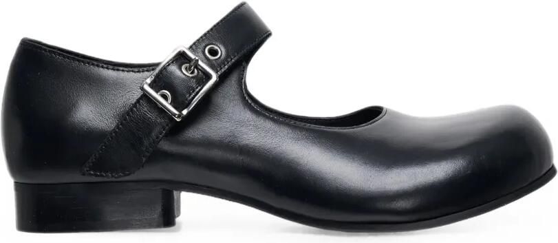 Comme Des Garçons Comme Des Garçons Mary Jane leren ballerina's met gespbandje Zwart