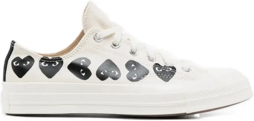 Comme Des Garçons heart-print low-top sneakers Wit