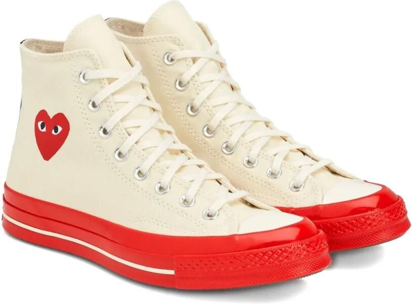 Comme Des Garçons High-top sneakers met logo Beige