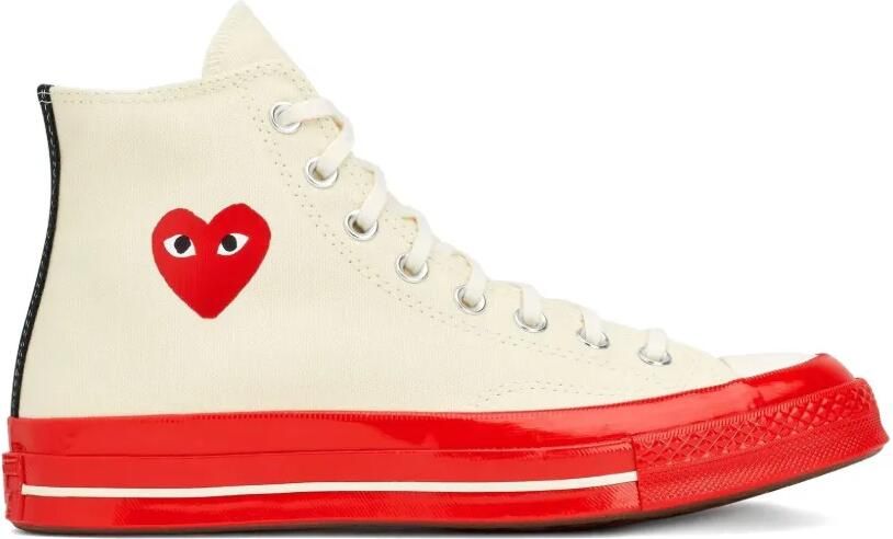 Comme Des Garçons High-top sneakers met logo Beige - Foto 4