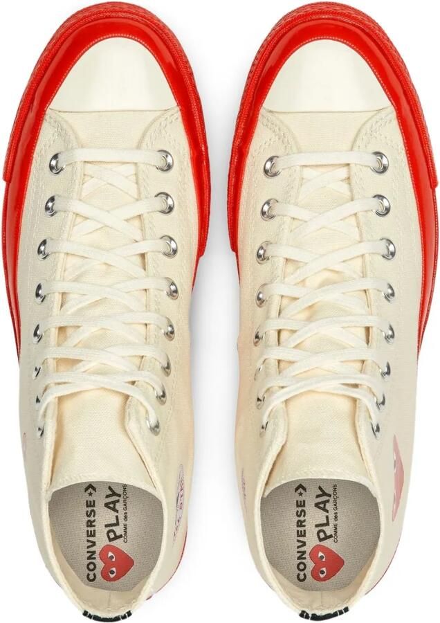 Comme Des Garçons High-top sneakers met logo Beige - Foto 3