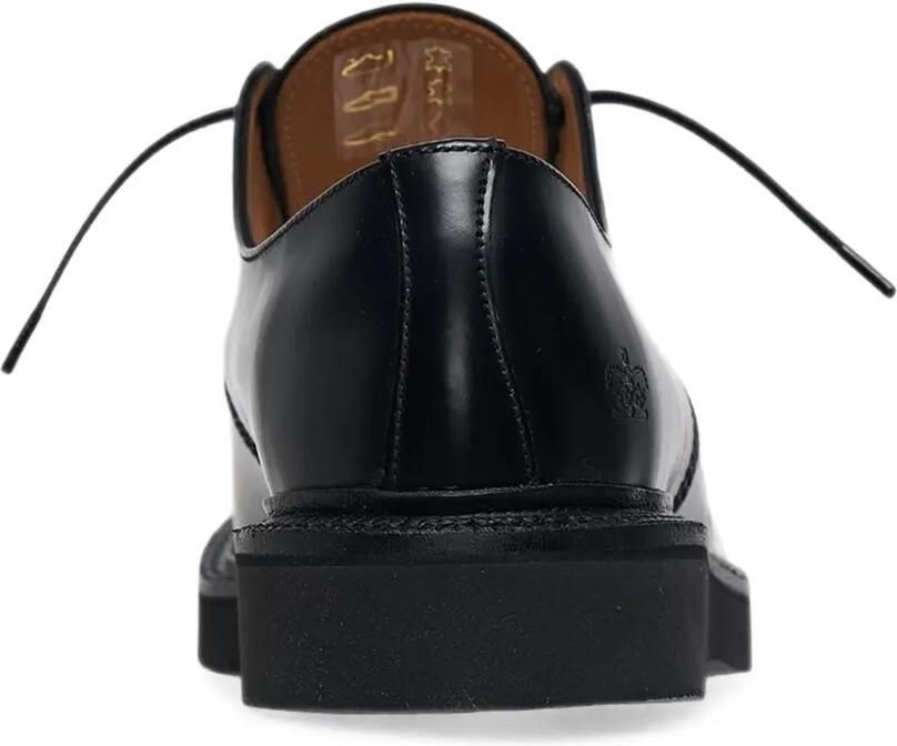 Comme des Garçons Homme Leren schoenen met borduurwerk Zwart