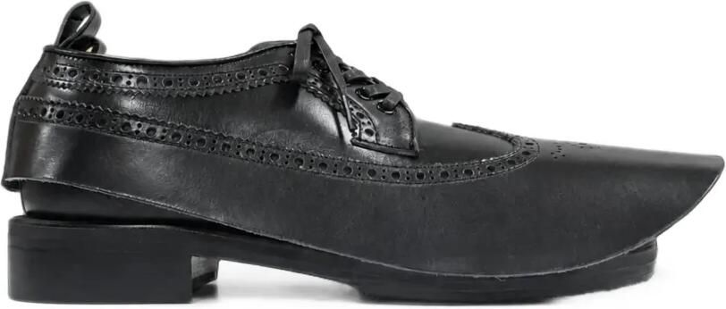 Comme des Garçons Homme Plus Derby schoenen met brogue detail Zwart
