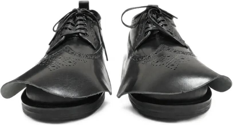 Comme des Garçons Homme Plus Derby schoenen met brogue detail Zwart - Foto 4