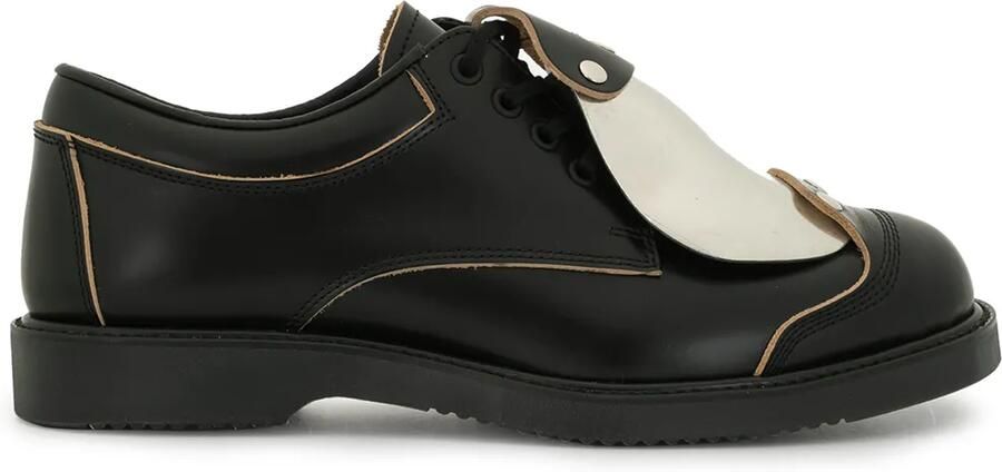 Comme des Garçons Homme Plus Veterschoenen met contrastvlak Zwart