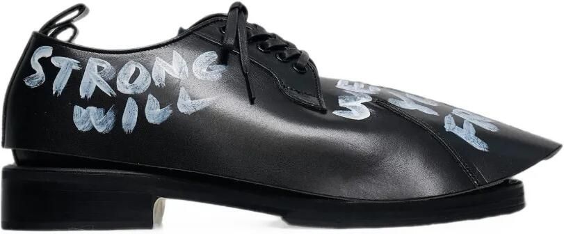 Comme des Garçons Homme Plus x Kids Love Gaite leren sneakers met tekst-print Zwart