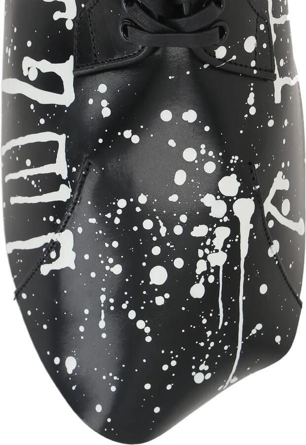 Comme des Garçons Homme Plus x Kids Love Gaite derby schoenen met afneembare overschoen en verfspatten Zwart - Foto 2