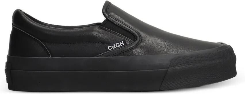 Comme des Garçons Homme Steer leren sneakers Zwart
