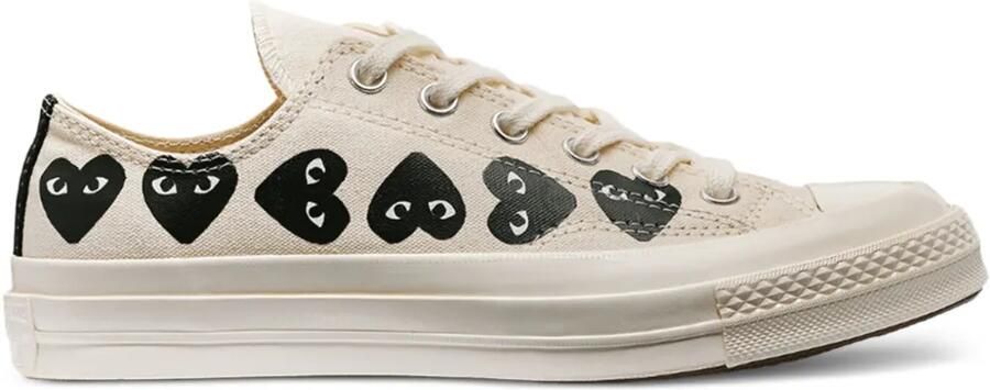 Comme Des Garçons Play Sneakers met hartprint Wit