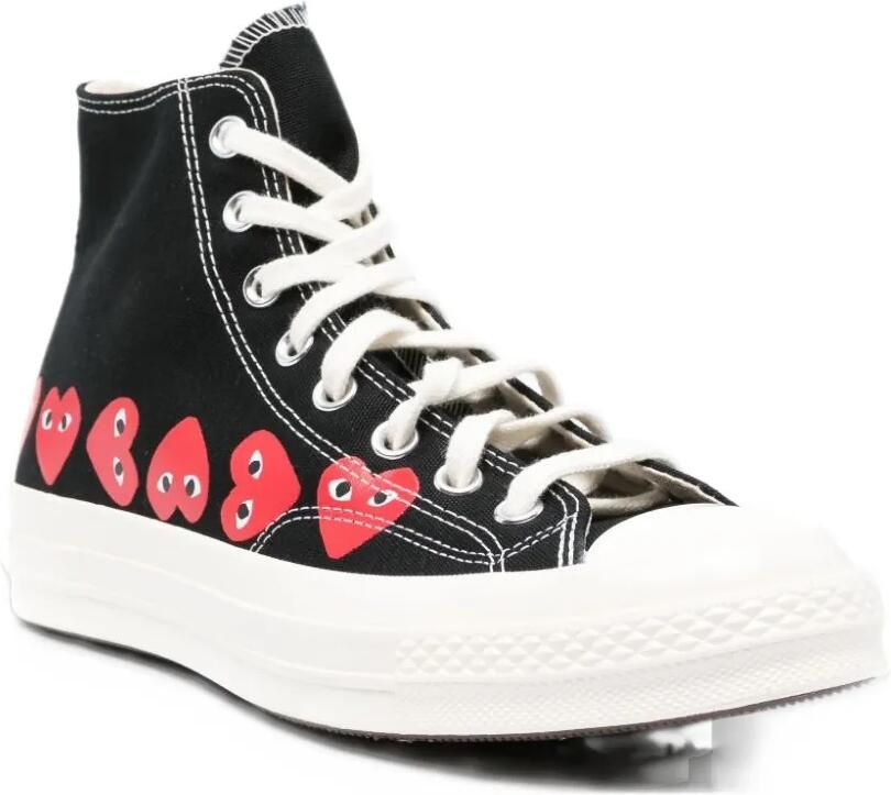 Comme Des Garçons Play x Converse Chuck 70 heart-print high-top sneakers Zwart - Foto 2