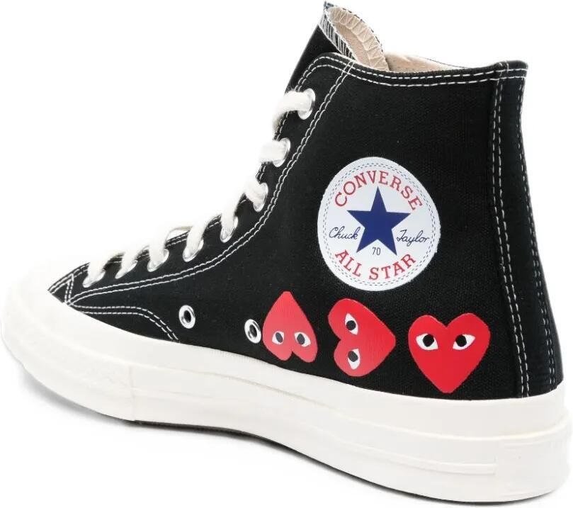 Comme Des Garçons Play x Converse Chuck 70 heart-print high-top sneakers Zwart - Foto 3