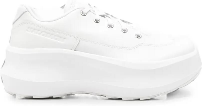 Comme Des Garçons Salomon leren sneakers met plateauzool Wit