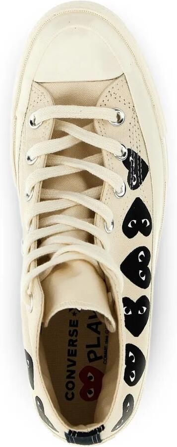 Comme Des Garçons x Converse Play sneakers met hart-print Beige - Foto 4