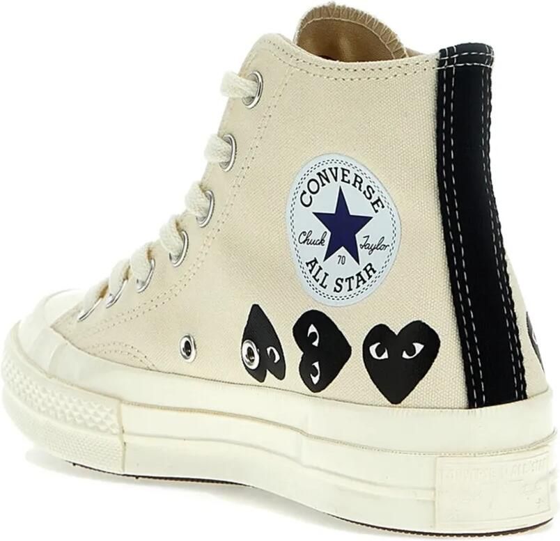 Comme Des Garçons x Converse Play sneakers met hart-print Beige - Foto 3
