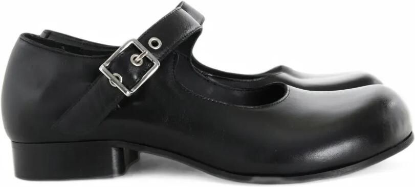 Comme Des Garçons x Phileo buckle-strap leather ballet flats Zwart