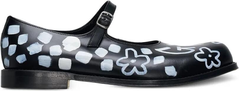 Comme Des Garçons Girl Mary Jane ballerina's met graffiti-print Zwart