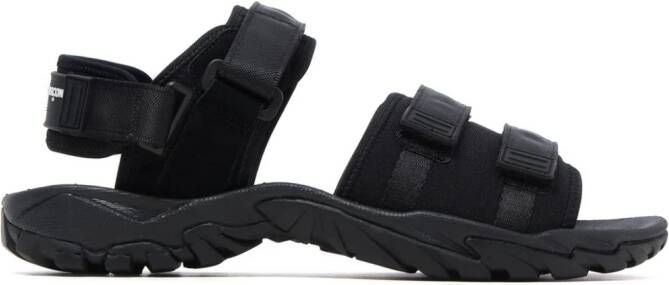 Comme des Garçons Homme Sandalen met klittenband en logo-applicatie Zwart