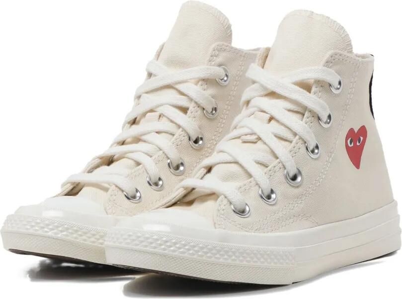 Comme Des Garçons Play Kids High-top sneakers met logo Beige