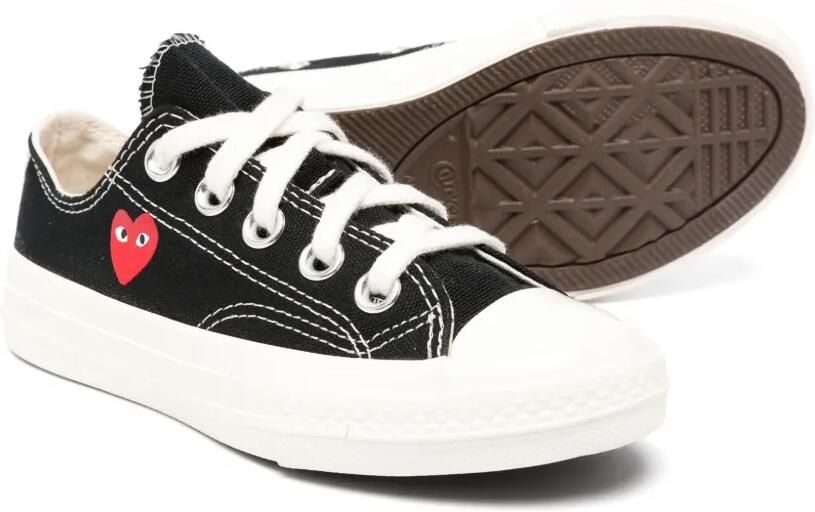 Comme Des Garçons Play Kids Sneakers met hartprint Zwart - Foto 3