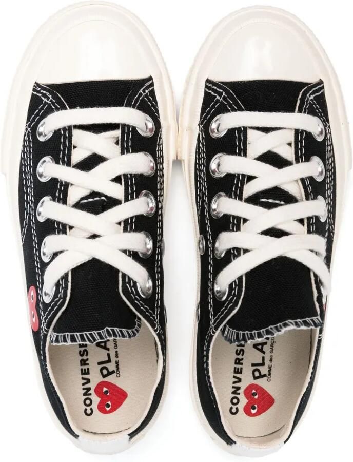 Comme Des Garçons Play Kids Sneakers met hartprint Zwart - Foto 2