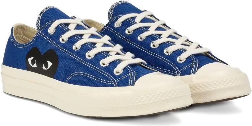Comme Des Garçons Play Kids X Coverse low-top sneakers met hartprint Blauw