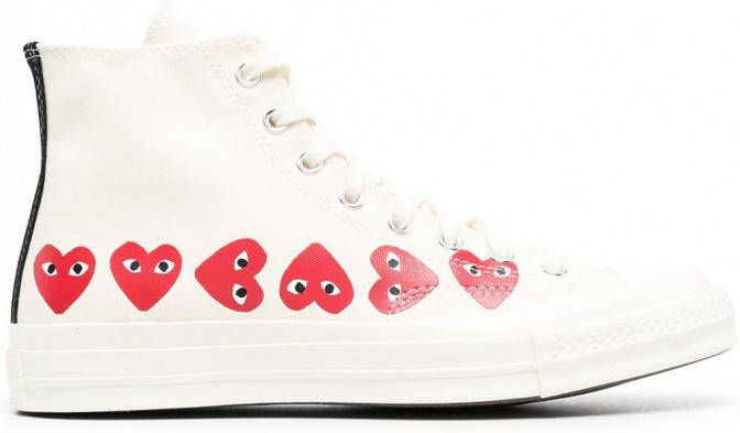 Comme Des Garçons Play x Converse x Converse Chuck 70 Multi Hearts high-top sneakers Beige