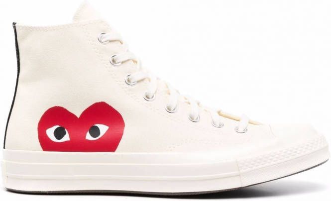 Comme Des Garçons Play x Converse x Converse Chuck 70 "White" high-top sneakers Beige