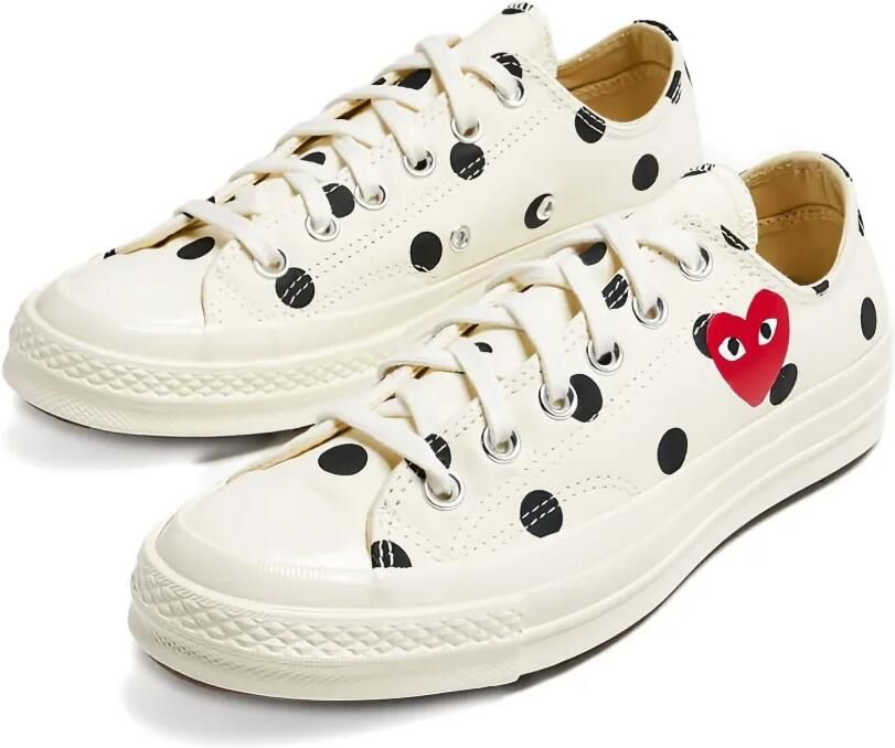 Comme Des Garçons Play x Converse Chuck Taylor 70 sneakers met stippen en hart Wit