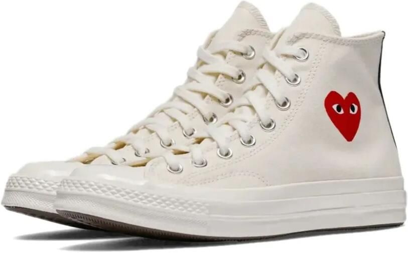 Comme Des Garçons Play x Converse Single Heart Chuck 70 high-top sneakers Beige - Foto 3