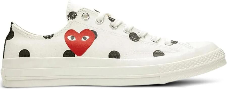 Comme Des Garçons Play x Converse Sneakers met stippen Wit