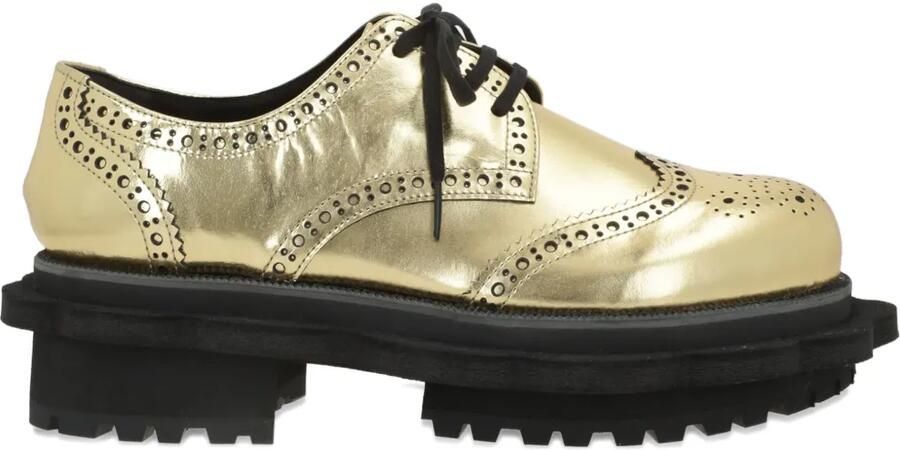 Comme des Garçons TAO Brogue derby schoenen met plateauzool Goud