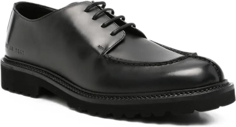 Common Projects Derby schoenen met chunky zool en mocassinnaad Zwart - Foto 3