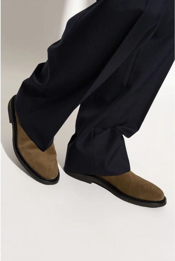 Common Projects Gecoate suède Chelsea laarzen Bruin