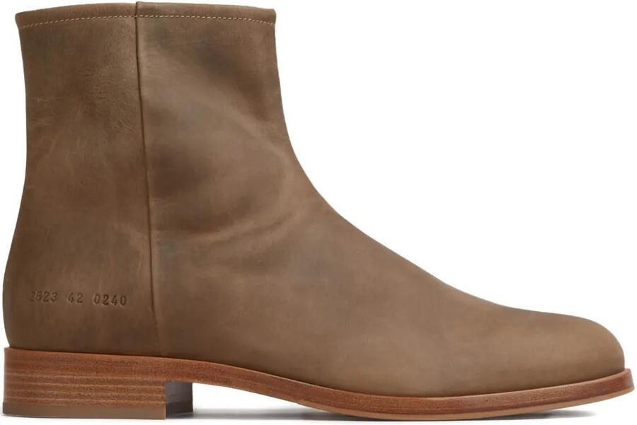 Common Projects Gecoate suède laarzen met rits Bruin