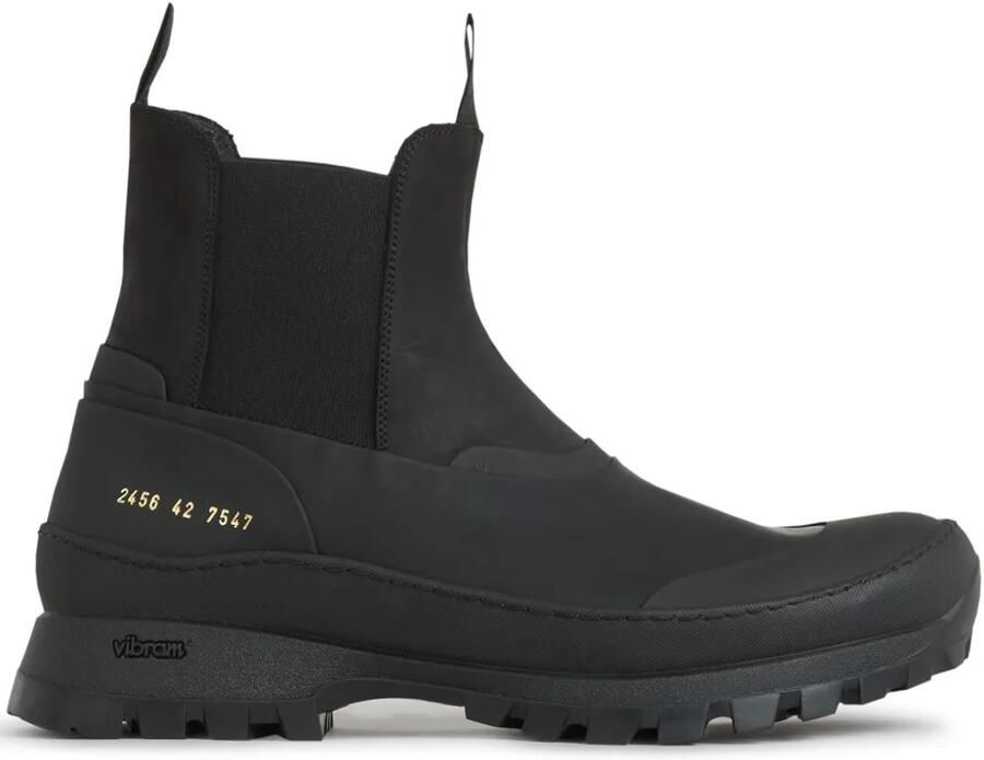 Common Projects Leren enkellaarzen Zwart