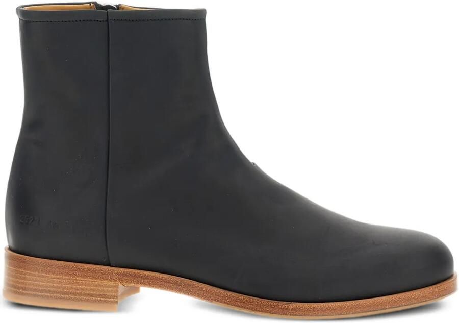 Common Projects Leren laarzen Zwart