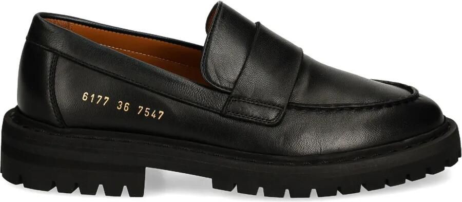 Common Projects Leren loafers Zwart