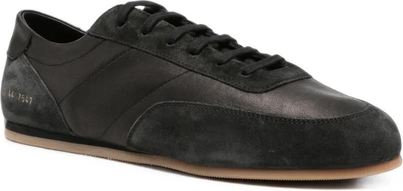 Common Projects Minimal leren sneakers met suède vlakken Zwart - Foto 2